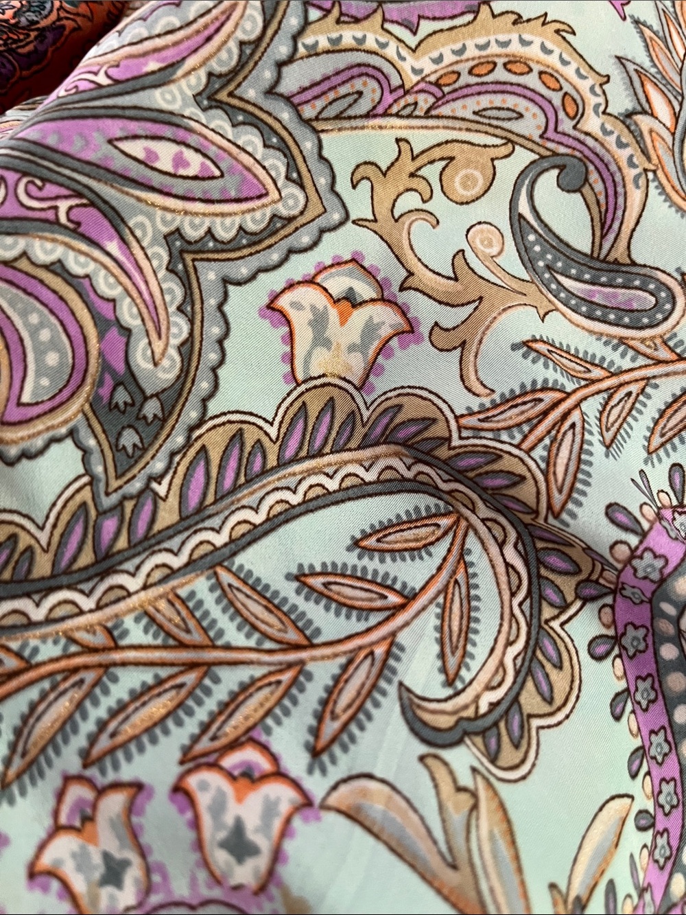EARTHBOUND REVERSIBLE KIMONO SLEEVE WRAP PAISLEY MULTICOLORED DRESS SIZE LARGE - Picture 8 of 16